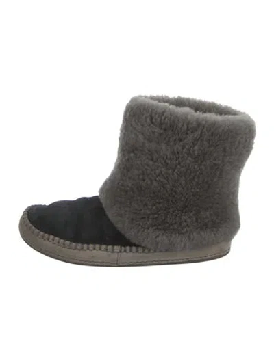 Pre-owned Ugg Suede Colorblock Pattern Boots In Multi