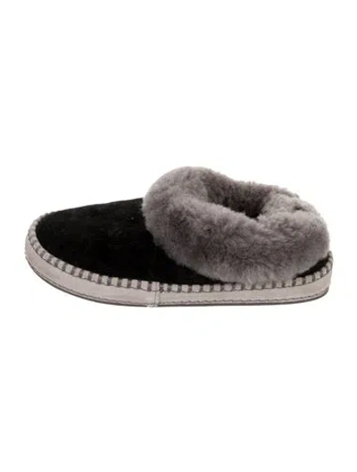 Pre-owned Ugg Suede Colorblock Pattern Espadrilles In Gray