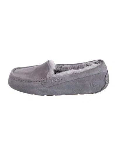 Pre-owned Ugg Suede Colorblock Pattern Moccasins In Gray