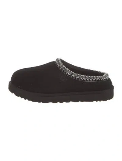 Pre-owned Ugg Suede Colorblock Pattern Mules In Black