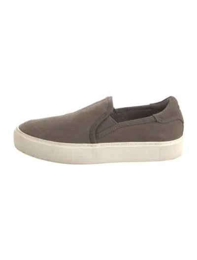 Pre-owned Ugg Suede Colorblock Pattern Sneakers In Gray