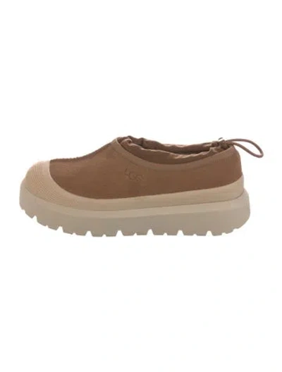 Pre-owned Ugg Suede Colorblock Pattern Sneakers In Neutral