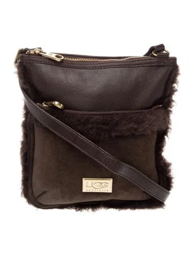 Pre-owned Ugg Suede Crossbody Bag In Brown