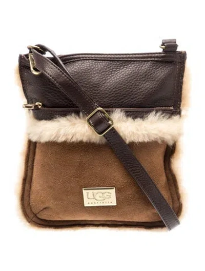 Pre-owned Ugg Suede Crossbody Bag In Brown