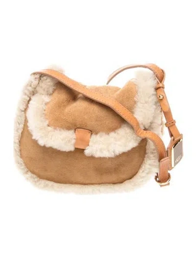 Pre-owned Ugg Suede Crossbody Bag In Neutrals