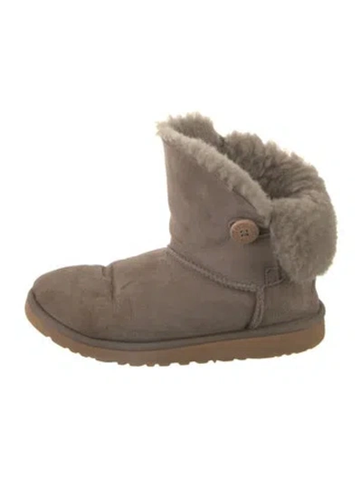 Pre-owned Ugg Suede Crystal Embellishments Moto Boots In Multi