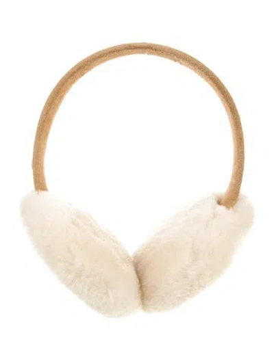 Pre-owned Ugg Suede Ear Muffs In Neutrals
