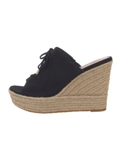 Pre-owned Ugg Suede Espadrilles In Black