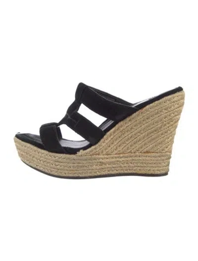 Pre-owned Ugg Suede Espadrilles In Black