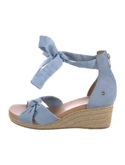 Pre-owned Ugg Suede Espadrilles In Blue