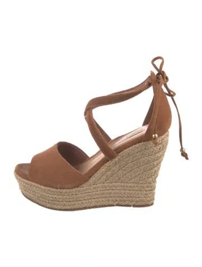 Pre-owned Ugg Suede Espadrilles In Brown