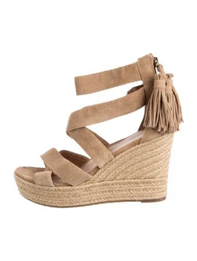 Pre-owned Ugg Suede Espadrilles In Brown