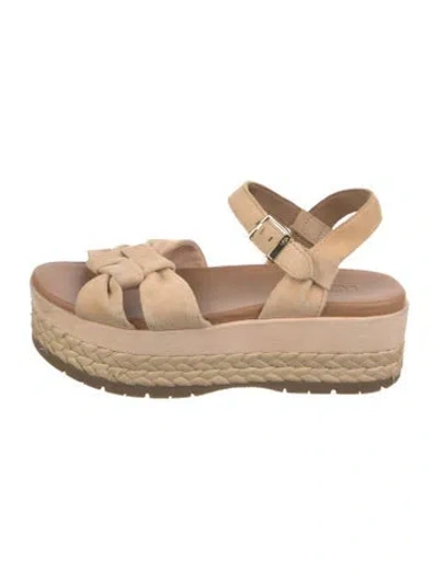Pre-owned Ugg Suede Espadrilles In Neutral