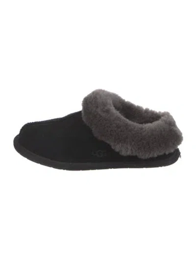 Pre-owned Ugg Suede Flats In Black