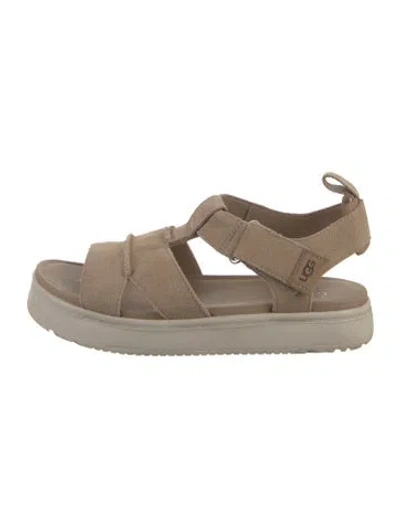 Pre-owned Ugg Suede Gladiator Sandals In Neutral