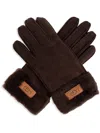 Ugg Turn Cuff Gloves In Brown