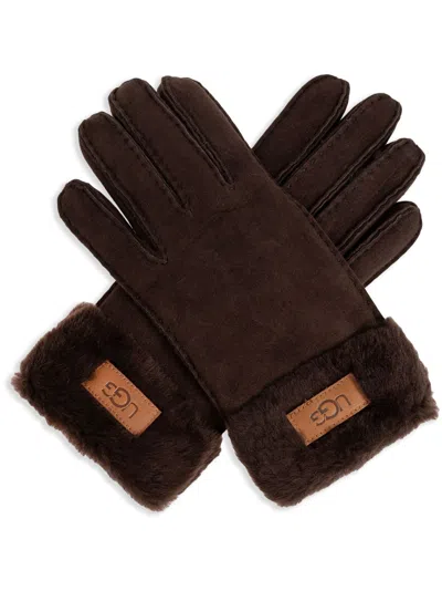 Ugg Turn Cuff Gloves In Brown