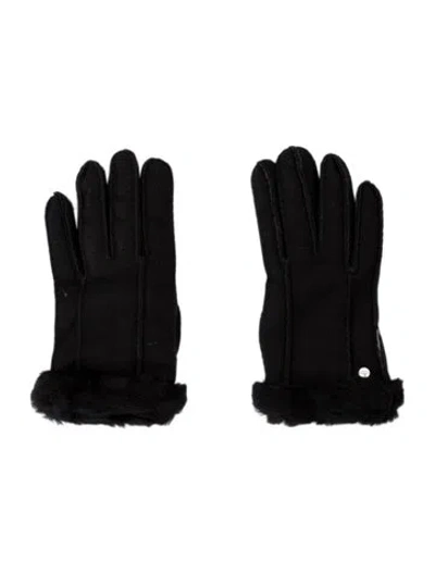 Pre-owned Ugg Suede Gloves W/tags In Black
