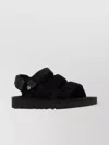 Ugg Suede Goldencoast Sandals With Flat Sole And Open Toe In Black