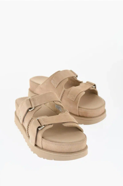 UGG SUEDE GOLDENSTAR DOUBLE BUCKLE SANDALS
