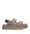 Ugg Suede Goldenstar Glide Sandals In Grey