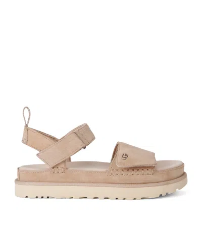 UGG SUEDE GOLDENSTAR SANDALS