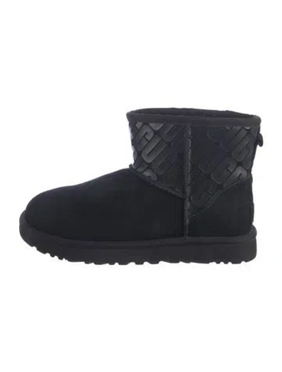 Pre-owned Ugg Suede Graphic Print Boots In Blue