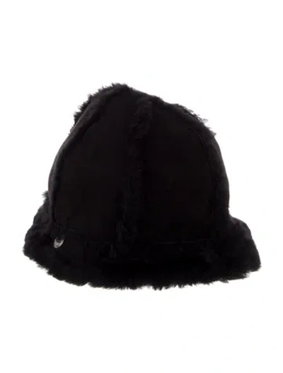 Pre-owned Ugg Suede Hat In Black