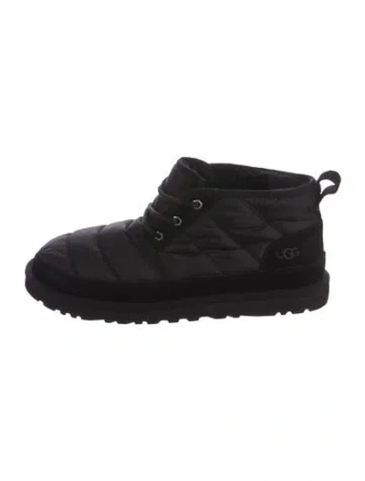 Pre-owned Ugg Suede Lace-up Boots In Black