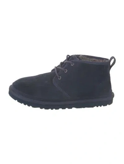 Pre-owned Ugg Suede Lace-up Boots In Blue