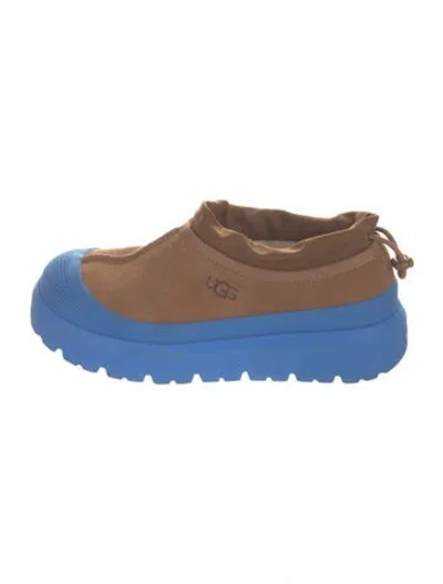 Pre-owned Ugg Suede Lace-up Boots In Blue