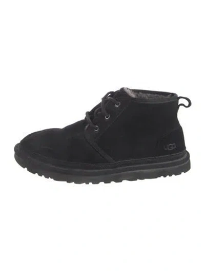 Pre-owned Ugg Suede Lace-up Boots In Blue