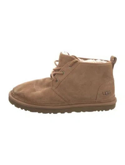 Pre-owned Ugg Suede Lace-up Boots In Brown