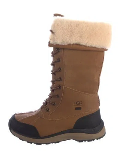 Pre-owned Ugg Suede Lace-up Boots In Brown