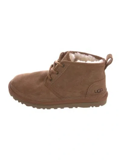Pre-owned Ugg Suede Lace-up Boots In Brown
