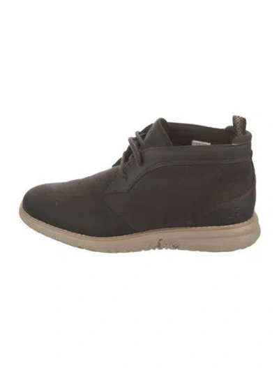 Pre-owned Ugg Suede Lace-up Boots In Brown