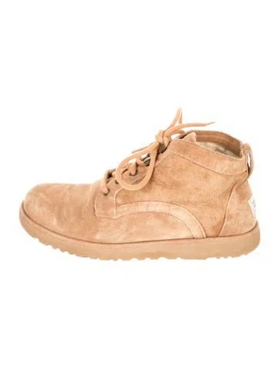 Pre-owned Ugg Suede Lace-up Boots In Brown