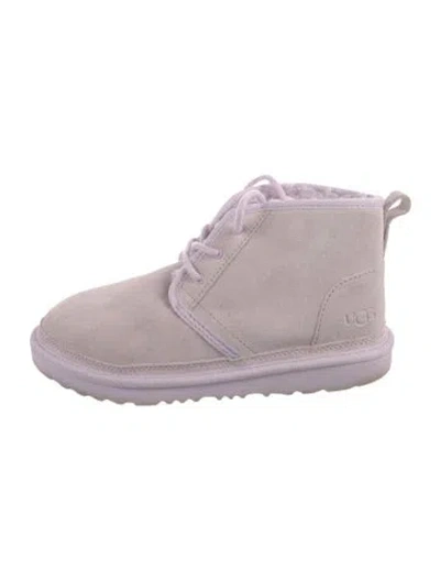 Pre-owned Ugg Suede Lace-up Boots In Purple