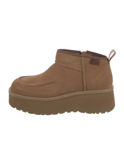 Pre-owned Ugg Suede Loafer Sneakers In Brown