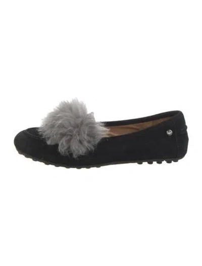 Pre-owned Ugg Suede Loafers In Black