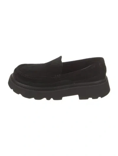 Pre-owned Ugg Suede Loafers In Black