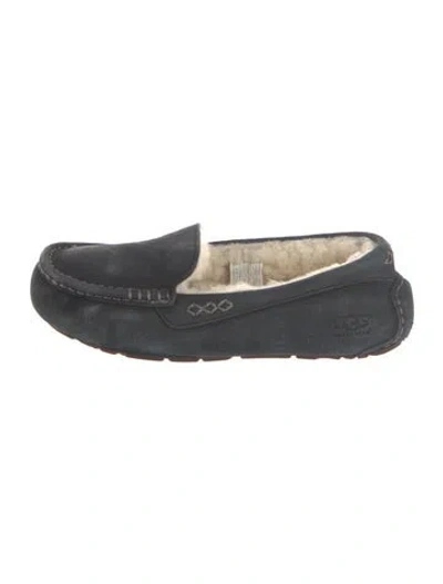 Pre-owned Ugg Suede Loafers In Black