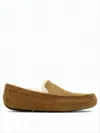 Ugg Suede Loafers With Plush Wool-lyocell Lining In Brown
