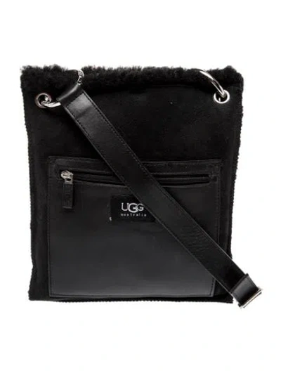 Pre-owned Ugg Suede Messenger Bag In Black