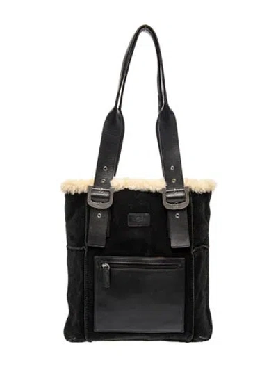 Pre-owned Ugg Suede Messenger Bag In Black