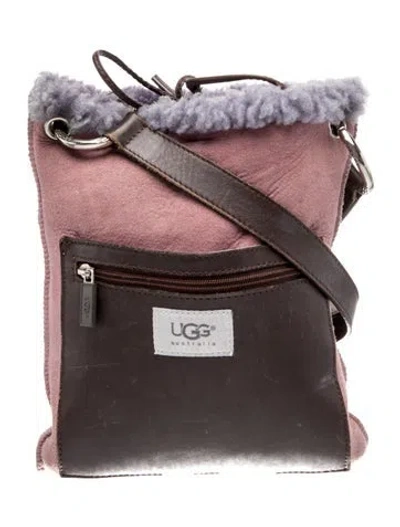Pre-owned Ugg Suede Messenger Bag In Purple