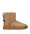Ugg Chestnut Mini Bailey Bow Ii Ankle Boots In Multi