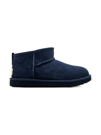 Ugg Kids' Suede Mini Boots In Blue