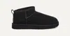 Ugg Suede Mini Boots Slippers In Black