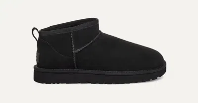 Ugg Suede Mini Boots Slippers In Black